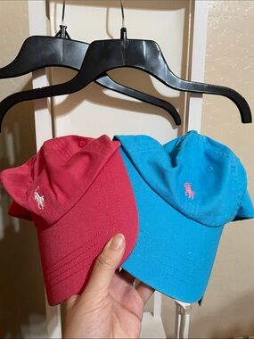 Polo by Ralph Lauren Two-Tone Kids Caps - Pink & Blue